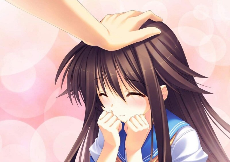 Create meme: crying girl anime, sad smile anime, cute anime smile