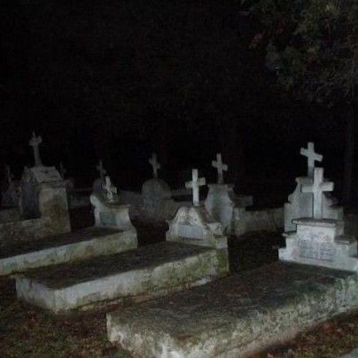 Create meme: scary cemeteries of the world, cemetery at night, cemetery 