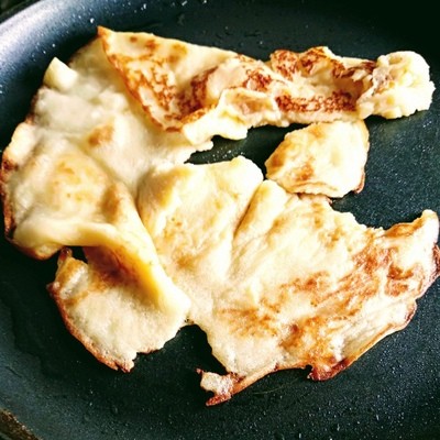 Create meme: the first pancake is lumpy, food , damn lump