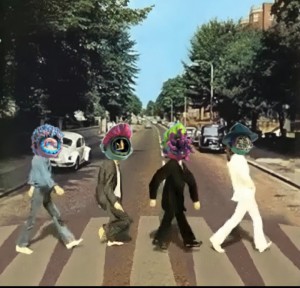 Create meme: the Beatles Abbey road, the beatles abbey road