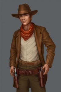 Create meme: character illustration, cowboy Western