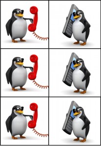 Create meme: penguin, the penguin with the phone, meme penguin phone