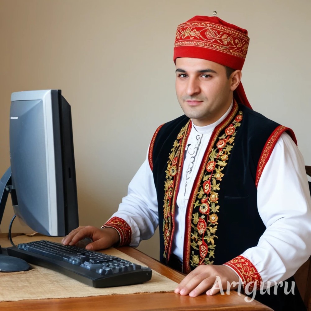 Create meme: Turkish national costumes, Tatar men's folk costume, folk costume