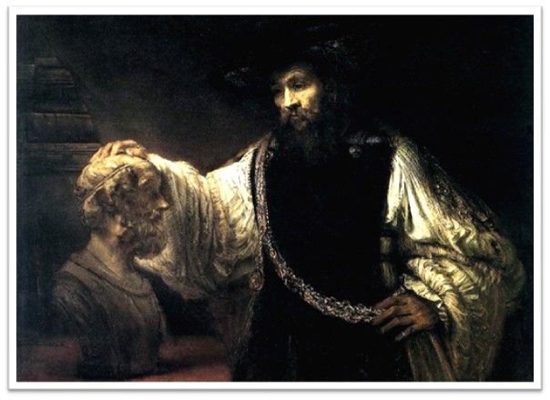 rembrandt aristotle with a bust of homer