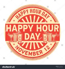 Создать мем: печати, happy hour vector, день