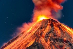Create meme: the eruption of the volcano