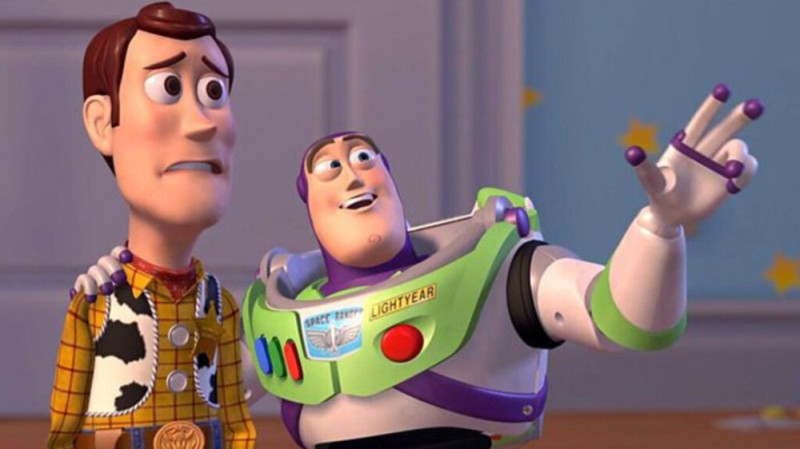 Create meme: Woody and, buzz Lightyear meme, baz Lightyear and woody