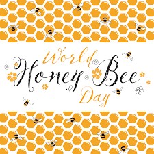 Создать мем: фон пчелы, world honey bee day, желтая пчела