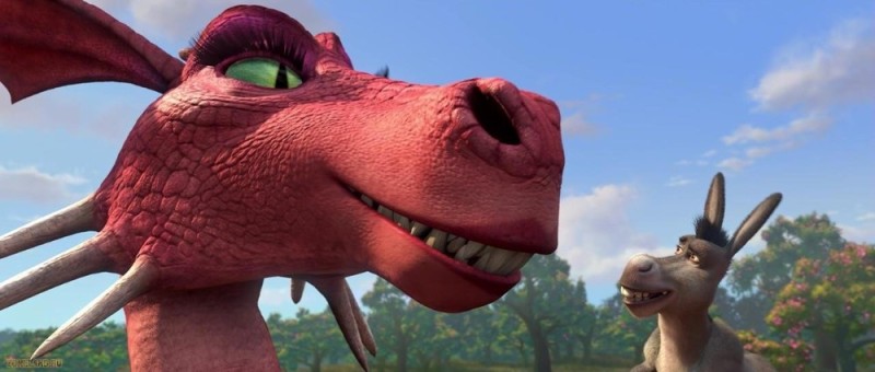 Create meme: Shrek 1 Dragon, The Dragoness of Shrek, Shrek the Donkey and the Dragon