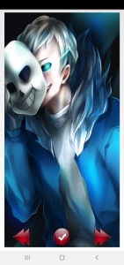 Create meme: sans, sans human, undertail sans man anime