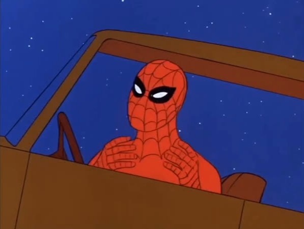 Create meme: spider-man , spider man 1967 mysterio, spider-man 1967