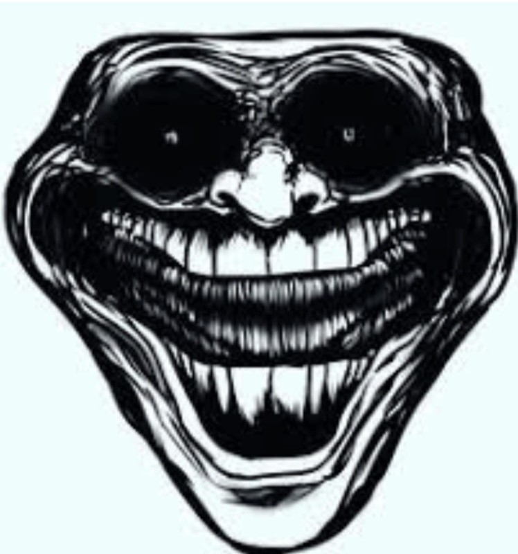 Create meme: smile monster, evil trollface, trollface monster