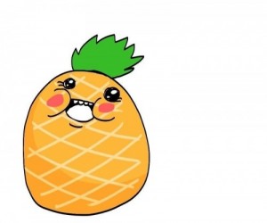 Create meme: ananasik, cute pineapple pictures, stoned pineapple
