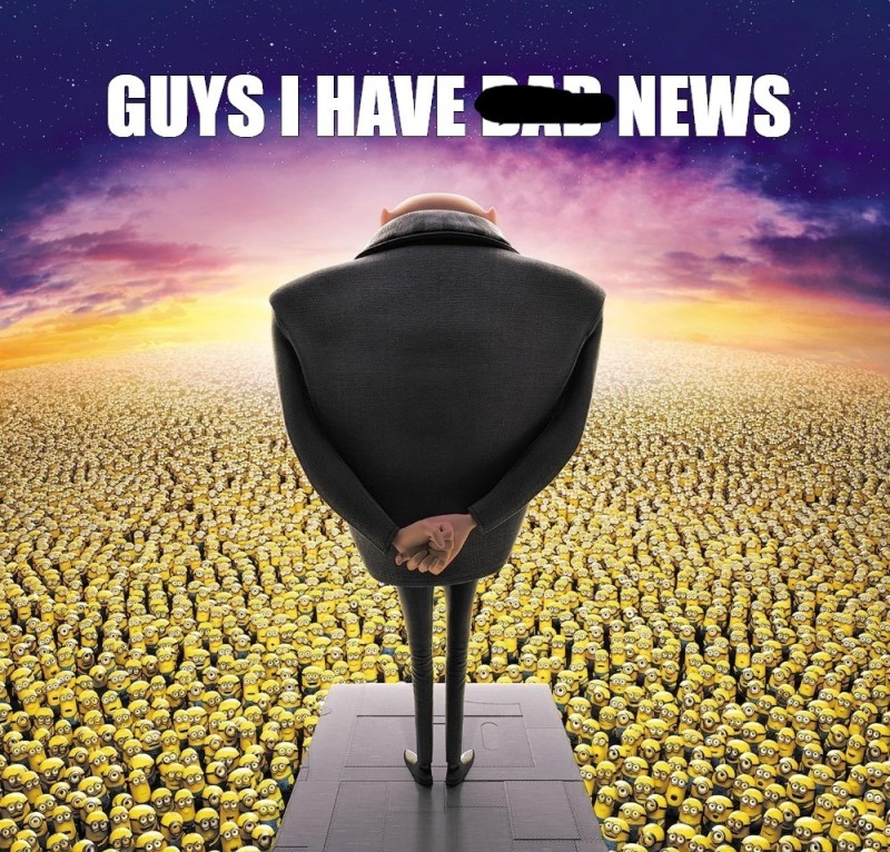 Create meme: despicable me 2 poster, guys i have bad news, me2 despicable
