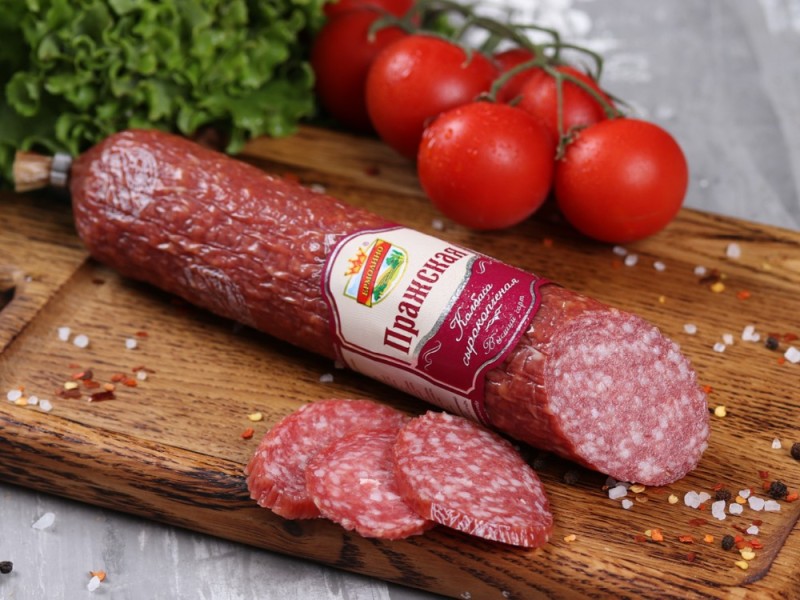 Create meme: Prague smoked sausage ermolino, Rublevskaya sausage, Grodno meat processing plant Rublevskaya sausage