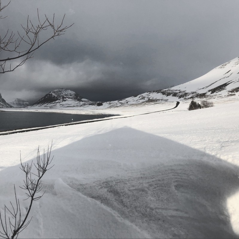 Create meme: mountains , winter , in the snow