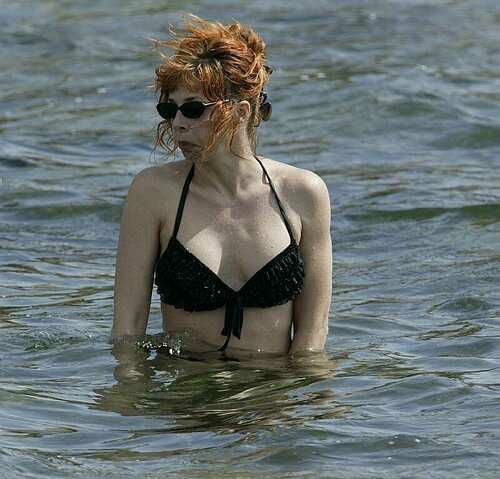 Create meme: Mylene farmer, Mylene Farmer in a swimsuit, Benoit di sabatino