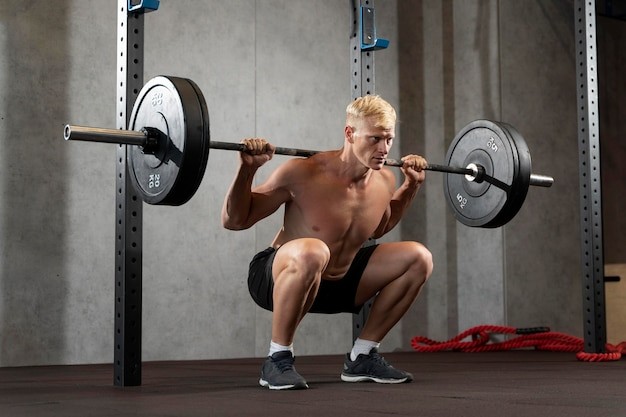 Create meme: barbell squats, front squats with a barbell, front squat with barbell