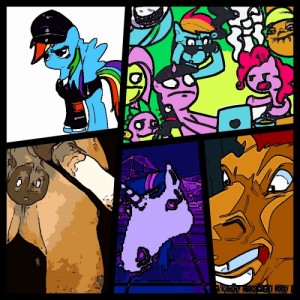 Создать мем: pony, comic strip, кони пони
