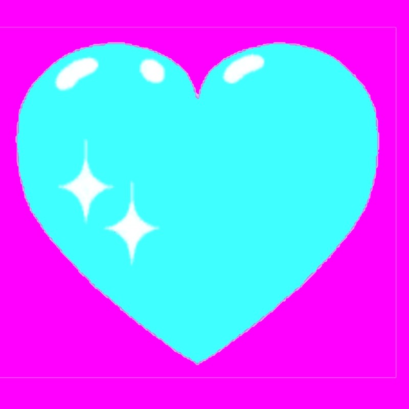Create meme: heart, transparent heart, the heart is blue
