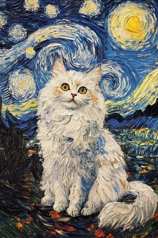 Create meme: Van Gogh the cat, Van Gogh paintings, van gogh paintings