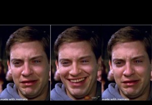 peter parker crying meme