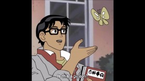 Create meme: anime, meme with butterfly anime, is this a pigeon