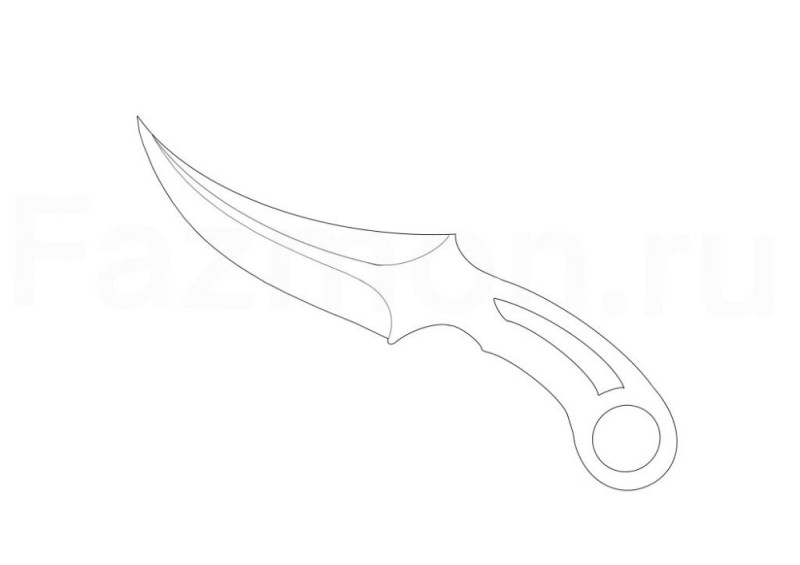 Create meme: kerambit stencil knife, kerambit drawing, drawings of kerambit