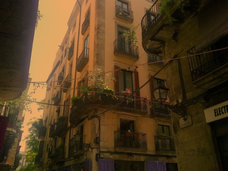 Create meme: Spain city of Barcelona, Barcelona balconies, Architecture of the house