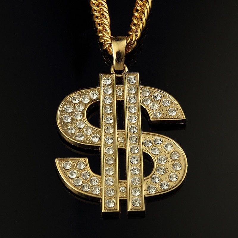 Create meme: dollar suspension, gold chain with a dollar, gold chain with dollar