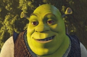 Create meme: Ogre Shrek, green giant Shrek, Shrek the beginning