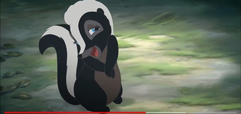 Create meme: bambi skunk, cartoon bambi skunks, bambi skunk