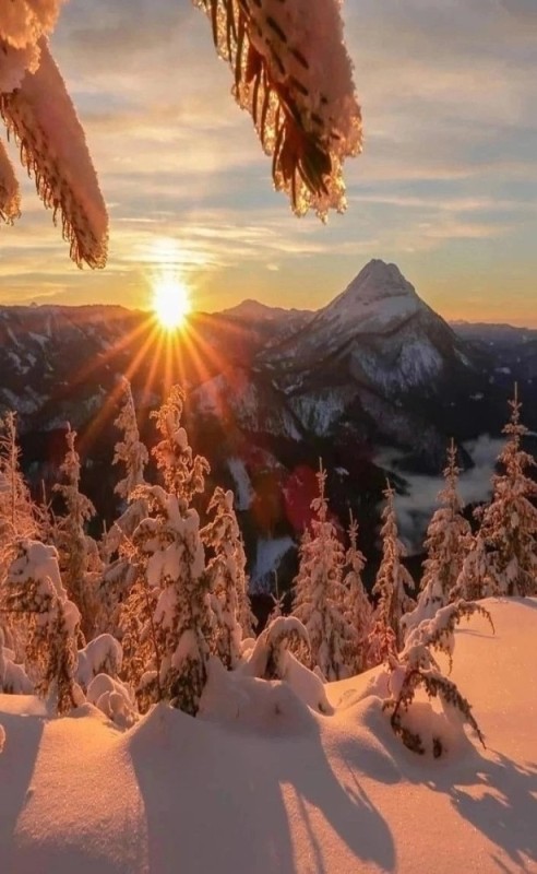 Create meme: winter mountain landscape, winter landscape, landscape 