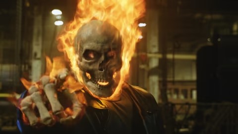 Создать мем: призрачный гонщик джонни блейз, призрачный гонщик ghost rider (2007), призрачный гонщик 2007