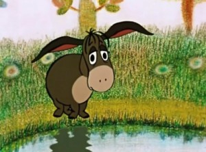 Create meme: donkey, Winnie the Pooh and day cares, Eeyore
