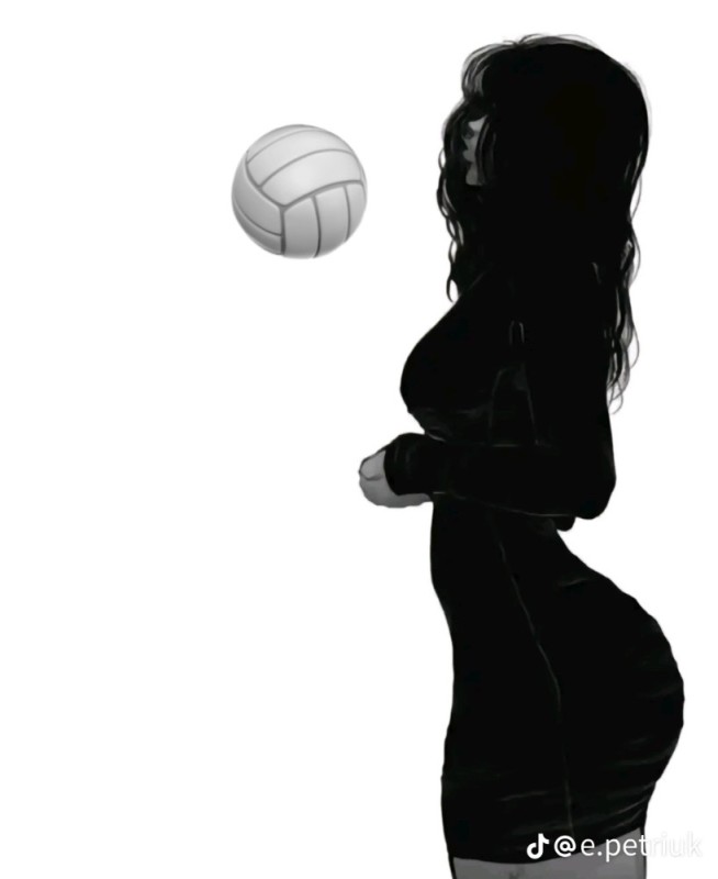 Create meme: volleyball on a white background, volleyball clipart, girl 