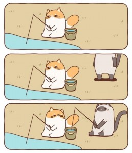 Create meme: cat, funny comics, comics