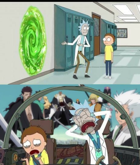 Create meme: in and out adventure for 20 minutes, Rick and Morty, a 20-minute adventure