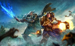 Создать мем: лига легенд, вселенная warcraft, артас против утера арты