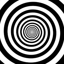 Create meme: optical illusion, hypnosis spiral, black and white spiral