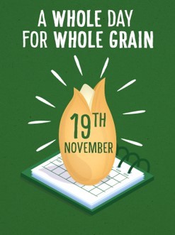 Создать мем: тыквенная семечка, ядро пшеницы, international whole grain day