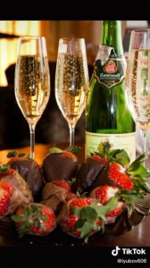 Create meme: champagne, champagne with strawberries