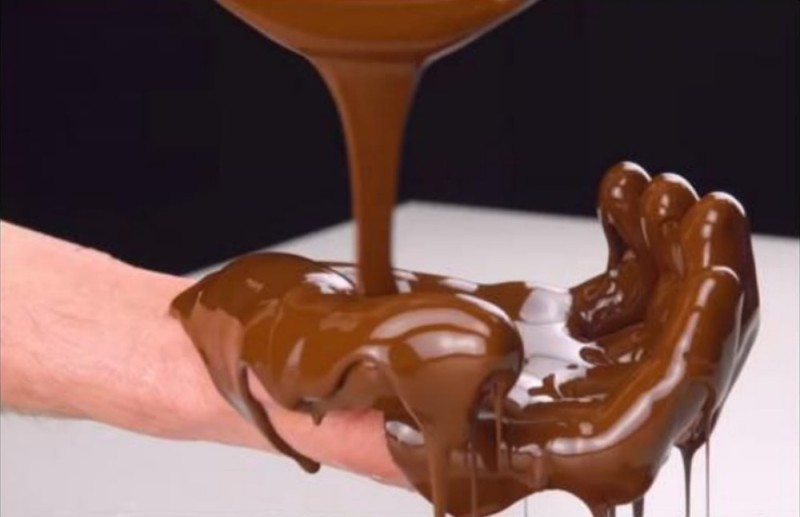 Create meme: chocolate, chocolate streaks, chocolate hand