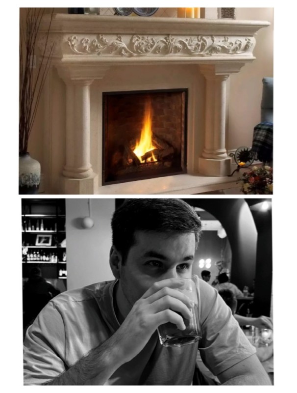 Create meme: fireplace, noginsk, fireplace decor