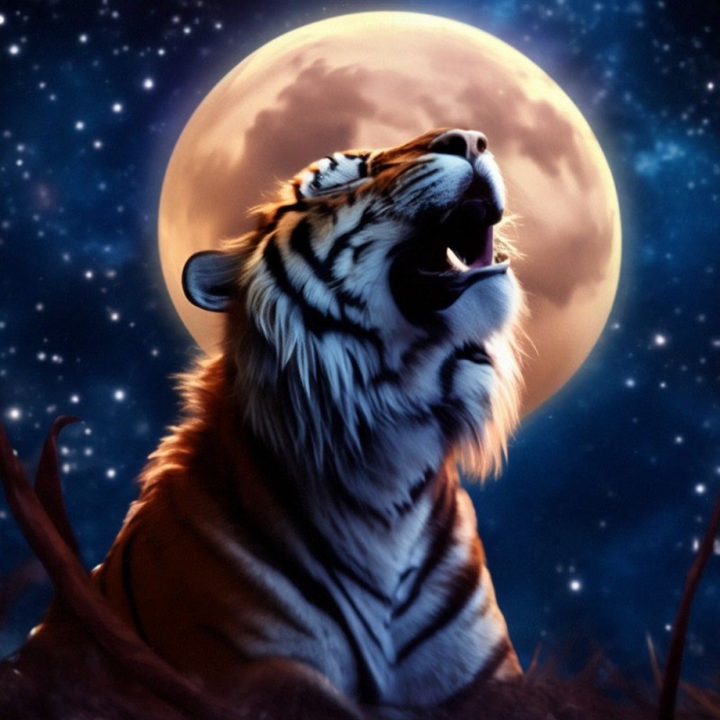 Создать мем: лунный тигр, тигр большой, красивый тигр