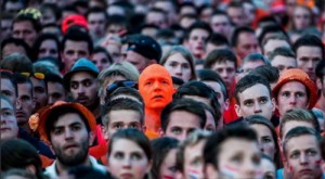 Create meme: crowd, football fans, mass psychosis