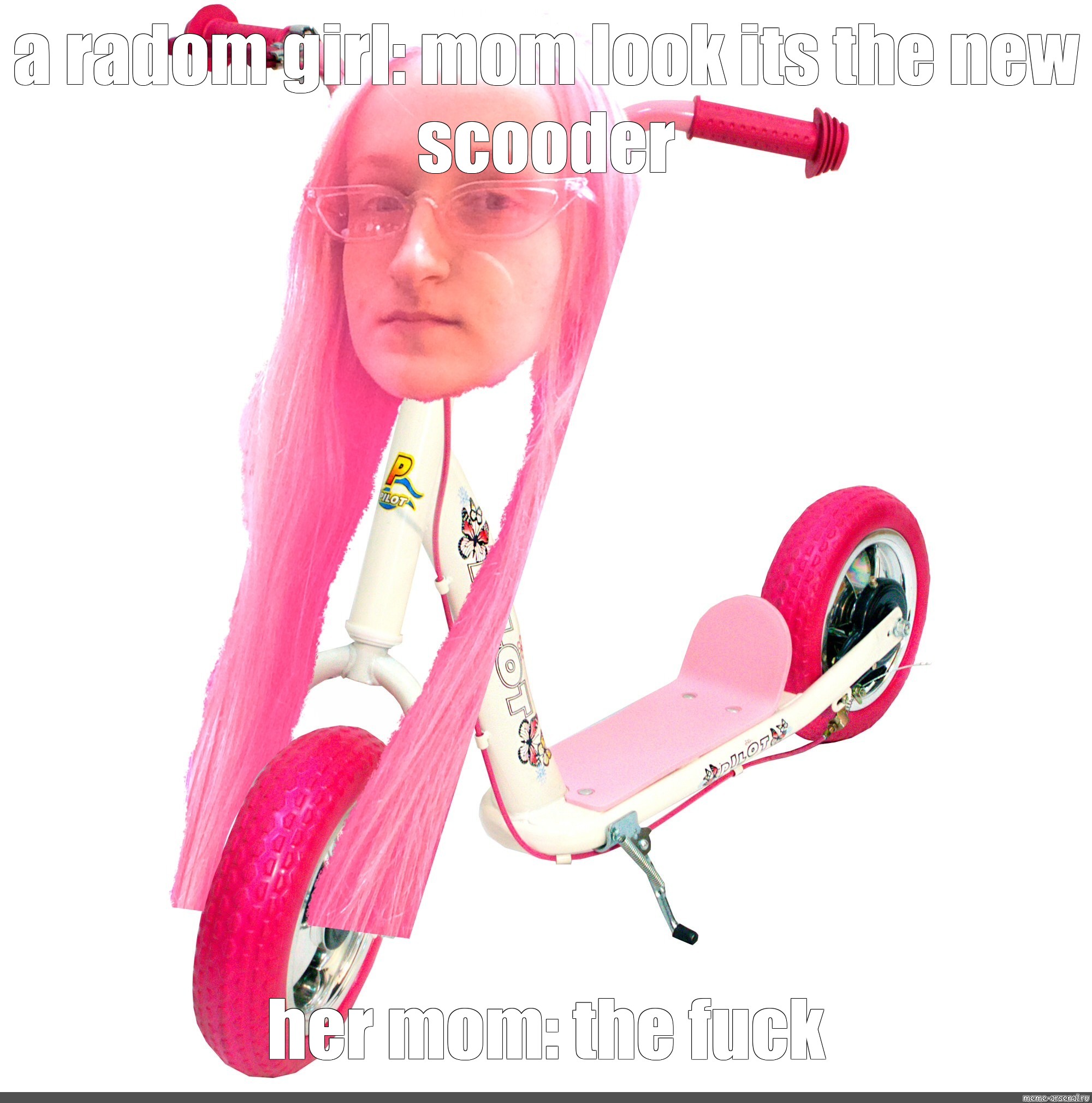 Create meme "pictures simple kids scooter in Koryazhma, at what level