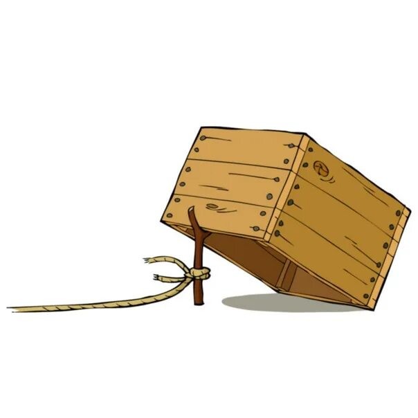 Create meme: a trap box and a stick, a trap with a box, A trap with a box and a stick meme