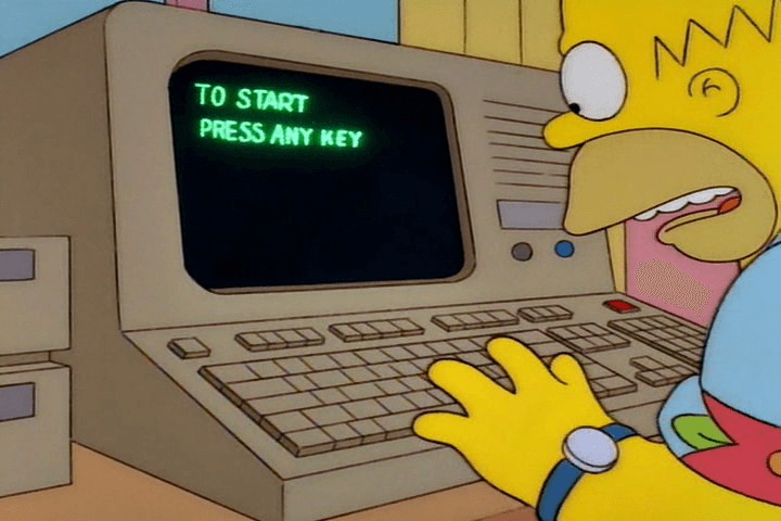 Create meme: the simpsons , Homer , the simpsons computer