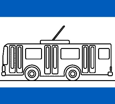 Create meme: trolleybus side view eng, trolleybus drawing, coloring pages for boys trolleybuses